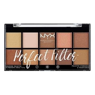 Imagem de Paleta de Sombras NYX Professional Makeup, Perfect Filter Shadow Palette, Golden Hour, 10 Cores