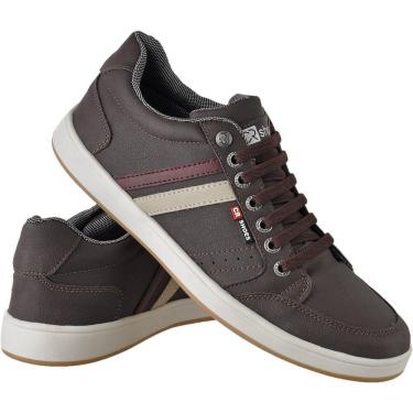 Imagem de Sapatenis Masculino Casual Com Cadarço Faixas Laterais Confortavel