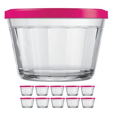 Imagem de Kit Pote Copo Americano C/Tampa Cor Sortida 1L Nadir 10Un