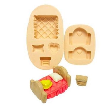 Imagem de Molde De Silicone Cama, Cabeceira, Travesseiro, Resina, Confeitaria, Biscuit Molds Planet