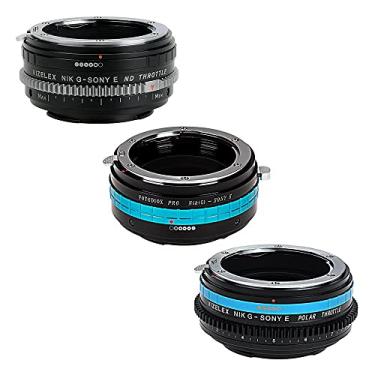 Imagem de Kit de campo de adaptador de lente Fotodiox PRO compatível com lentes Nikon G para câmeras Sony E-Mount Inclui três adaptadores de qualidade premium - PRO, acelerador ND e kit acelerador Polar