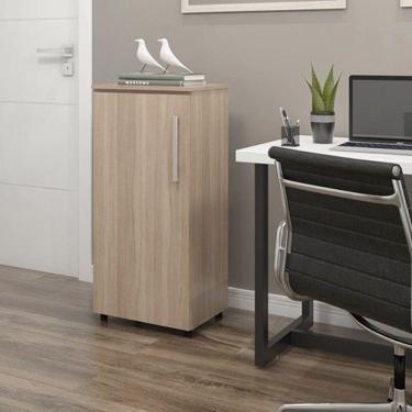 Imagem de Armário Multiuso 1 Porta 3 Prateleiras Turim DRD Móveis Amadeirado Montana Perfect Wood