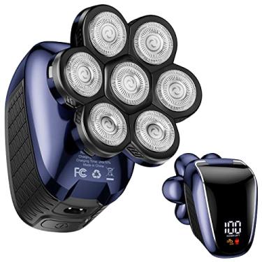 Imagem de Head Shaver 7D, Wyklaus Upgrade Head Shavers for Bald Men, Head Electric Razor with Nose Hair Trimmer, IPX6 Waterproof Wet/Dry Mens Grooming Kit, Anti-Pinch, LED Display, USB Rechargeable