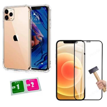 Imagem de Kit Capinha Antiqueda + Película Vidro 9D Compatível iPhone 12 Pro Max 6.7"