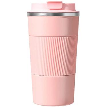 Imagem de Copo térmico de aço inoxidável 304, para casa, quente e frio, portátil, para acampamento, escritório, carro ou viagens ao ar livre, F, 510 ml