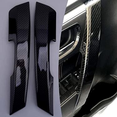 Imagem de MIVLA Guarnição da tampa do apoio de braço da maçaneta da porta ABS estilo fibra de carbono, para Toyota Corolla 2014 2015 2016 2017 2018 acessórios do carro