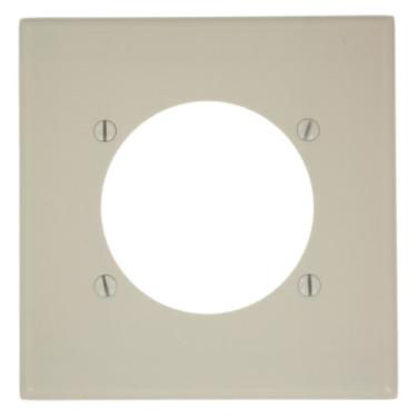 Imagem de Leviton 80530-T Suporte nivelado para 2 entradas de 6,3 cm de diâmetro, placa de tomada de dispositivo, montagem do dispositivo, tamanho intermediário, amêndoa clara