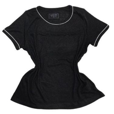 Imagem de Camiseta T - Shirt Feminina Shoulder Duas Cores Disponíveis - Ohb