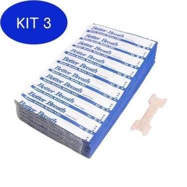 Imagem de Kit 3 Dilatador Nasal Respire Melhor Pele Seca/Sensível, 10 Tiras - Br
