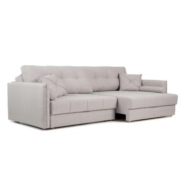 Imagem de sofá 3 lugares retrátil e reclinável prime linho cinza 230 cm
