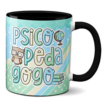 Imagem de Caneca Psicopedagogia Profissão Presente Psicopedagogo Fofo (Preta)