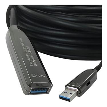 Imagem de Extensor Usb 3.0 Ativo Macho X Fêmea Fibra Óptica 50 Metros