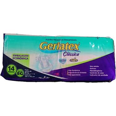 Imagem de Fralda Geriátrica Geriatex Clássica - Tamanho EG - Com 14 Unidades Fralda Geriátrica Geriatex Clássica Unissex Tam EG - 14 und