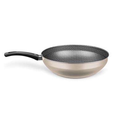 Imagem de Frigideira Panela Wok N28 Antiaderente Superflon Flora Colors MTA cor:Champagne