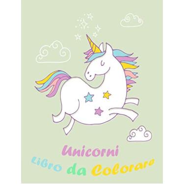 Imagem de Unicorni Libro da Colorare: Bella Coloring Book con Unicorn Disegni di alta qualità carta perforata