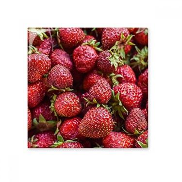 Imagem de Decalque brilhante de azulejo de cerâmica com imagem de frutas vermelhas e morango