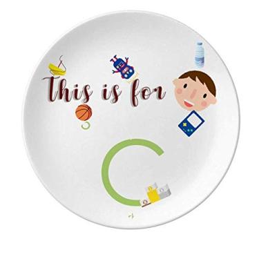 Imagem de Tabela de Período Elementos Químicos Elemento Calcogens Placa de Porcelana Carbono C Jantar Prato Redondo Masculino