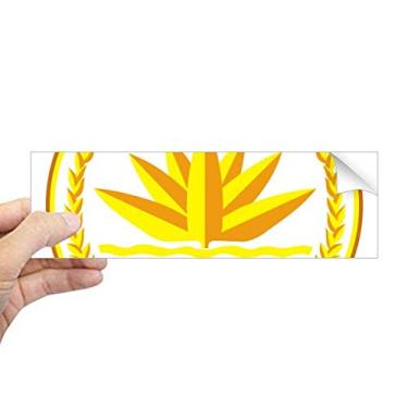 Imagem de DIYthinker Adesivo de para-choque retangular Dhaka Bangladesh National Emblema Notebook Janela Decalque