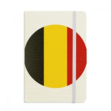 Imagem de Caderno com estampa de símbolo da bandeira nacional da Bélgica, capa dura de tecido, diário clássico A5