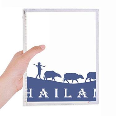 Imagem de Caderno de cultura alfandegária do Reino da Tailândia, diário de folhas soltas recarregável