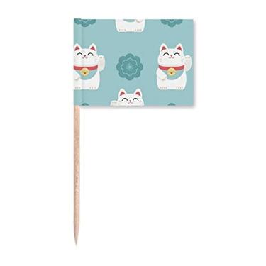 Imagem de Lucky Cats Sakura Totem, bandeiras japonesas, enfeite de palito