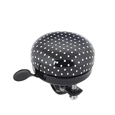 Imagem de BUZINA CAMPAINHA SININHO PRETO BOLINHAS BRANCAS BICICLETA