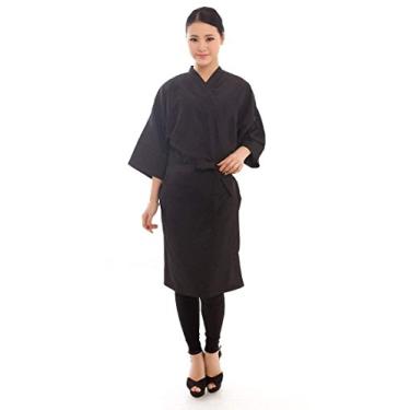 Imagem de (Black) - Salon Client Gown Robes Cape, Hair Salon Smock for Clients- Kimono Style