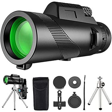 Imagem de Telescópio monocular Starscope HD12X50 Telescópio de alta ampliação, prisma FMC BAK4, telescópio monocular Starscope para crianças e adultos Monoscópio, observação de pássaros, suporte para smartphone para viagens com tripé
