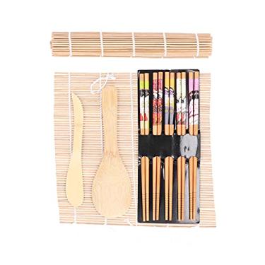 Imagem de Kit para fazer sushi, máquina de sushi, resistente, reutilizável, conjunto de sushi, presente para iniciantes para cozinha, comida caseira
