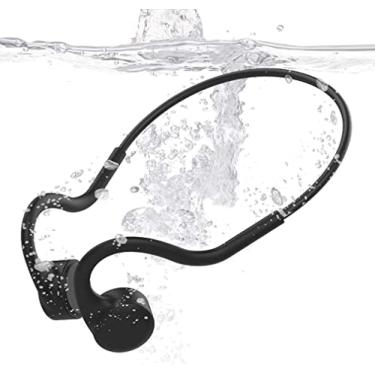 Imagem de Fones De Ouvido MP3 De Natação Sem Fio, Fone De Ouvido Esportivo Bluetooth De Condução Óssea, MP3 Player De Natação À Prova D'água IPX8 Com Memória 8G, Fones De Ouvido Estéreo Sem Fio De Orelha Ab