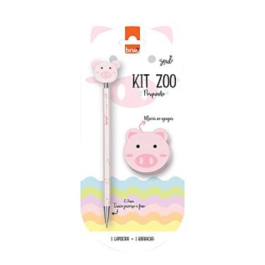 Imagem de Kit Zoo Porquinho Lapiseira 0.7mm e Borracha Brw.