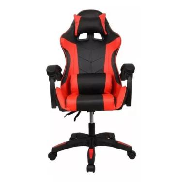 Imagem de Cadeira Gamer Reclinável Com Massageador Preta E Vermelha - Pelegrino
