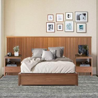 Imagem de Cabeceira Ripada Casal/Queen/King 240cm Casablanca Curupixá