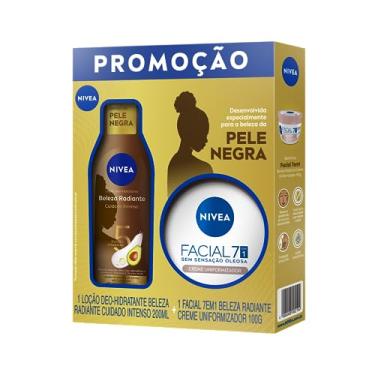 Imagem de NIVEA Kit Beleza Radiante - Hidratante Desodorante Corporal Cuidado Intenso 200ml + Hidratante 7 em 1 100g