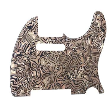 Imagem de KAISH 8 furos estilo Tele Pickguard TL Guitar Pick Guard Scratch Plate para Tele/Telecaster Bronze Shell