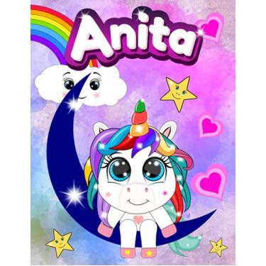Imagem de Quaderno con Baby Unicorno - Anita: Quadernone a Righe per 1 e 2 Elementare con Unicorni ed Arcobaleno per Bambine - Le Pagine sono numerate e ... Notebook per scrivere e fare i compiti