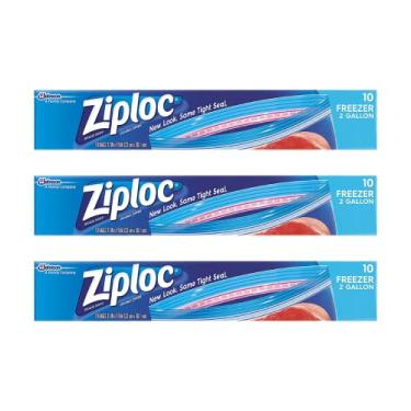 Imagem de Ziploc Saco para freezer, 2 galões Jumbo, 10 unidades (pacote com 3)