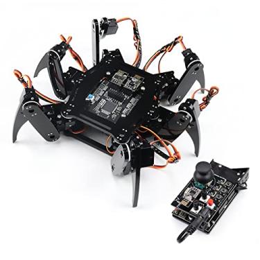 Imagem de Freenove Kit de robô Hexapod com controle remoto (compatível com Arduino IDE), controle remoto de aplicativo, projeto servo STEM de torção e rastejamento