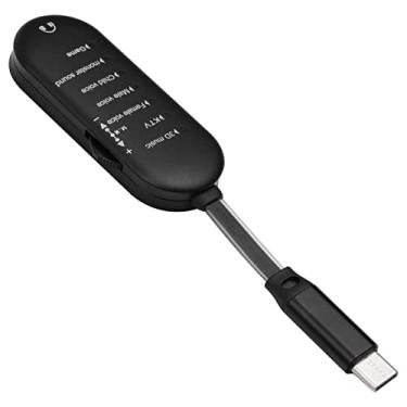 Imagem de SK7 Placa de som de telefone portátil Trocador de voz 7 efeitos sonoros Plugue tipo C com fone de ouvido para transmissão ao vivo on-line Karaokê Gravação de vídeo Jogando jogos