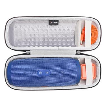 Imagem de LTGEM Capa para caixa de som JBL Charge 3, bolsa protetora de viagem para armazenamento rígido, serve para carregador e cabo USB (cinza)