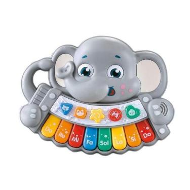 Imagem de Teclado Musical Infantil Elefante Colorido - Shiny Toys