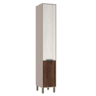 Imagem de Paneleiro Simples 40cm 2 Portas Stylo Luciane Móveis Cinammon-teka ártico-escarlate