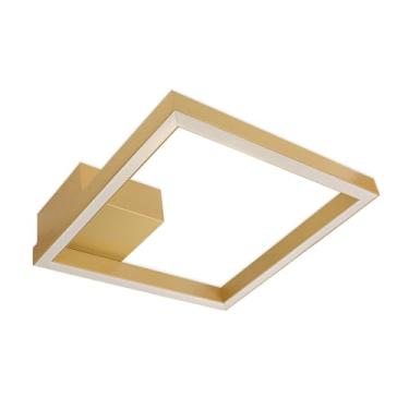 Imagem de Plafon de Sobrepor Led 3000k 22w Alumínio Dourado Pl1994