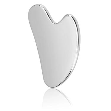Imagem de Massageador facial Gua sha em aço inoxidável 6cm Aroma Amora
