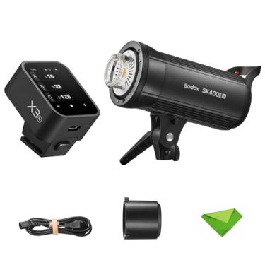 Imagem de Godox SK400IIV 400Ws Strobe Studio Flash + Godox X3-N Trigger para Nikon, GN65 5700K 2.4G com lâmpada de modelagem LED Bowens Mount Monolight Strobe Light para estúdio, retrato, etc.