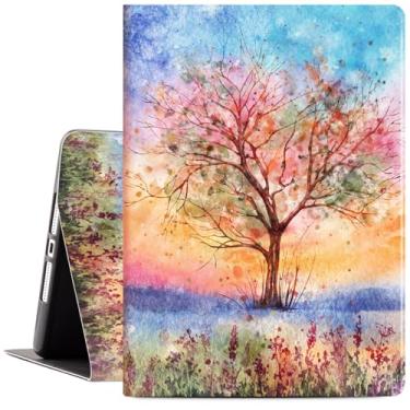 Imagem de Capa para iPad 10.2, iPad 9ª/8ª/7ª geração, iPad 2021/2020/2019 de 10,2 polegadas, suporte de visualização multiangular, capa protetora para iPad com traseira à prova de choque, despertar/hibernar