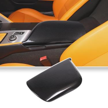 Imagem de Capa de apoio de braço do console central para Chevy Corvette C7 2014-2019, acabamento do painel da caixa do apoio de braço, tampa do descanso de braço, tampa da tampa do console, acessórios para