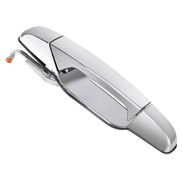 Imagem de Maçaneta externa cromada traseira esquerda do lado do motorista para Cadillac Escalade 2007-2013, Chevy Tahoe Silverado Avalanche Suburban, GMC Sierra Yukon Denali, número de substituição 22738725,