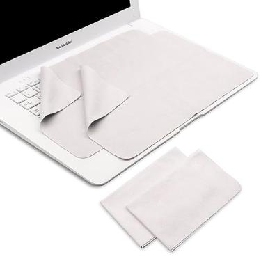 Imagem de Pacote com 2 forro de microfibra de proteção para teclado de tela e pano de limpeza de 13 polegadas para MacBook Pro 13 polegadas, MacBook Air de 13 polegadas e MacBook Pro de 14 polegadas, cinza