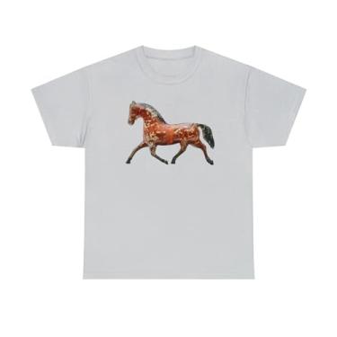 Imagem de Tin Horse - Camiseta unissex de algodão pesado, Cinza gelo, G